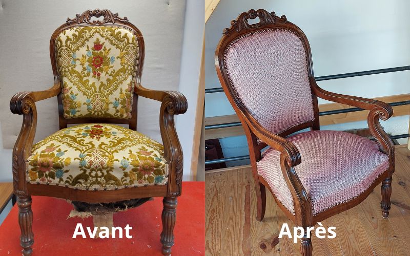 rénovation sur mesure de chaises à Troyes