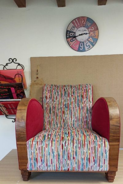 réfection et rénovation totale à Troyes d'un fauteuil art déco